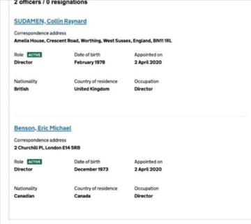 Companies House officers page